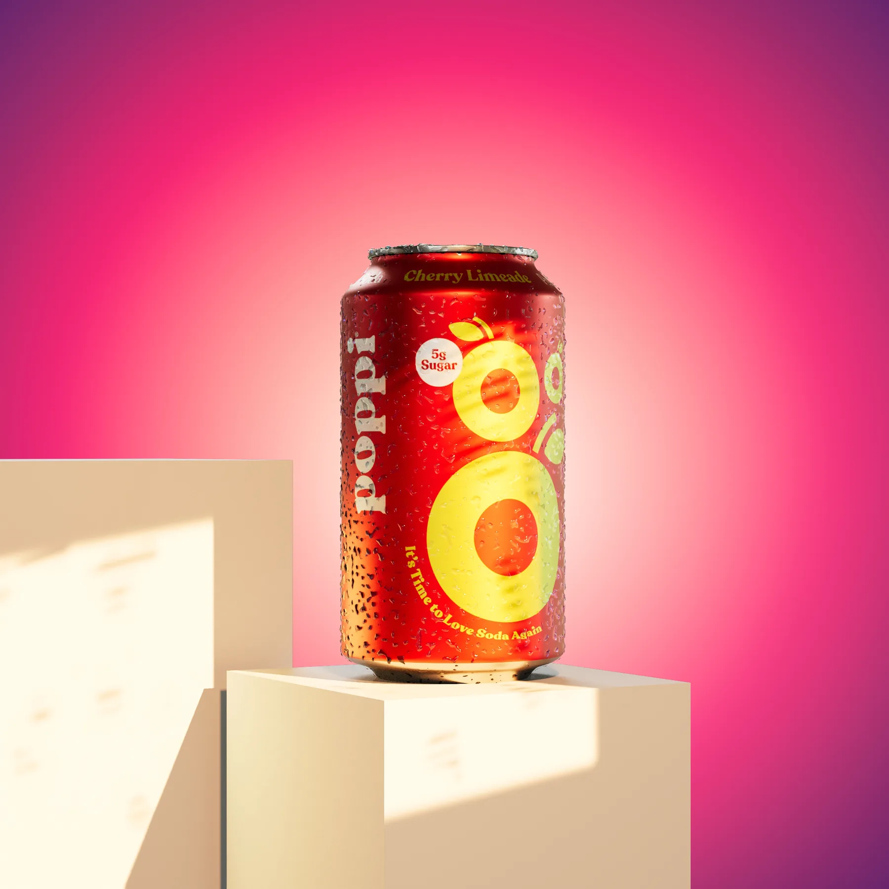 Red soda can render with high-contrast lighting