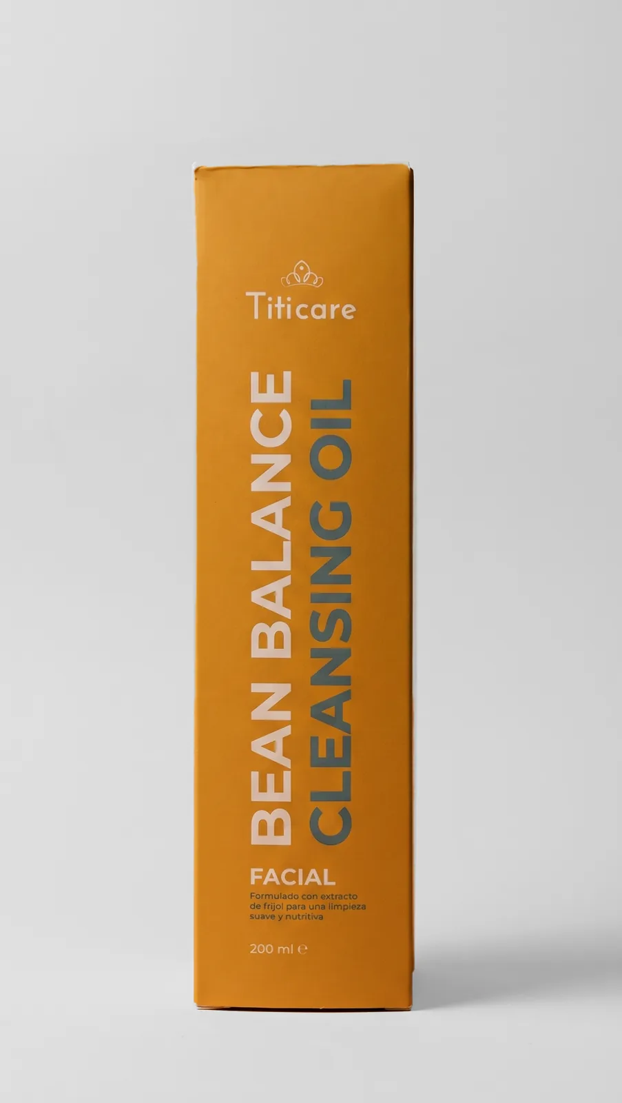 Single Titicare carton standing upright in soft grey daylight